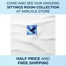Raven Sky Sherpa Fleece Blanket — Cozy Blue Crow Design Printify