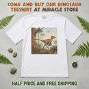 Dinosaur Graphic Tee — Retro Velociraptor Jungle Illustration Printify