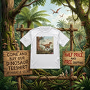 Dinosaur Graphic Tee — Retro Velociraptor Jungle Illustration Printify