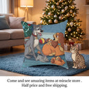 Disney Lady and Tramp Family Christmas Square Pillow Printify