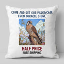 Kestrel Meadow Tablecloth — Bird Illustration Square Table Cover Printify