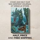 Sea Serpent Journal — Fantasy Ocean Dragon Hardback Notebook Printify