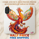 Phoenix Art Flip Case — Colorful Mythical Phone Wallet Printify