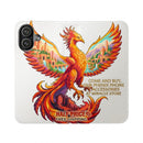 Phoenix Art Flip Case — Colorful Mythical Phone Wallet Printify