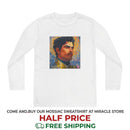 Youth Long Sleeve Tee — Mosaic Portrait Design Printify