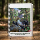 Bear Family Forest Scene A5 Wirobound Notebook - Lined Journal for Nature Lovers Printify