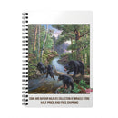 Bear Family Forest Scene A5 Wirobound Notebook - Lined Journal for Nature Lovers Printify