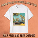 Classic Lowrider Tee — Vintage Palm Beach Sunset Car Graphic Shirt Printify