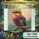 Glass Cutting Board — Colorful Tropical Bird Art Kitchen Chopping Board Printify