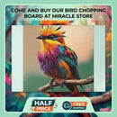 Glass Cutting Board — Colorful Tropical Bird Art Kitchen Chopping Board Printify