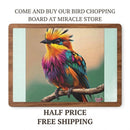 Glass Cutting Board — Colorful Tropical Bird Art Kitchen Chopping Board Printify