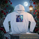 Hoodie — Dreamy Night Garden Anime Boy Illustration Printify