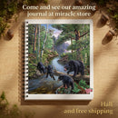 Bear Family Forest Scene A5 Wirobound Notebook - Lined Journal for Nature Lovers Printify