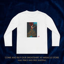 Youth Long Sleeve Tee – Whimsical Red-Haired Mermaid with Butterflies Art Printify