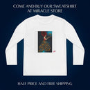 Youth Long Sleeve Tee – Whimsical Red-Haired Mermaid with Butterflies Art Printify