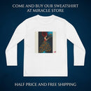 Youth Long Sleeve Tee – Whimsical Red-Haired Mermaid with Butterflies Art Printify