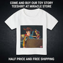 Cowboy Toy Scene Toddler T‑Shirt — Nostalgic Animated Characters Print Printify