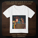 Cowboy Toy Scene Toddler T‑Shirt — Nostalgic Animated Characters Print Printify