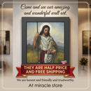 Framed Jesus the Good Shepherd Poster - Religious Wall Art for Home, Church, Easter Gifts Printify