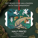 Halloween Ghost Path Metal Plaque Ornament — Spooky Pumpkin & Owl Decoration Printify