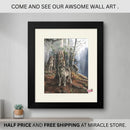 Wolf Pack Framed Poster — Woodland Nature Print for Home Decor Printify