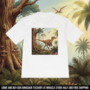 Dinosaur Graphic Tee — Retro Velociraptor Jungle Illustration Printify