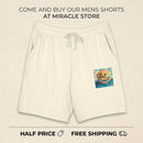 Sunset Smiley Pocket Sweatshorts — Lightweight Garment-Dyed Fleece Printify