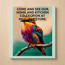 Glass Cutting Board — Colorful Tropical Bird Art Kitchen Chopping Board Printify