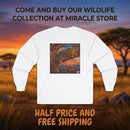 Leopard Sunset Graphic Long Sleeve Tee Printify