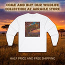 Leopard Sunset Graphic Long Sleeve Tee Printify