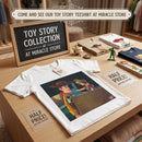 Cowboy Toy Scene Toddler T‑Shirt — Nostalgic Animated Characters Print Printify