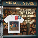 Cowboy Toy Scene Toddler T‑Shirt — Nostalgic Animated Characters Print Printify