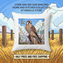 Kestrel Meadow Tablecloth — Bird Illustration Square Table Cover Printify