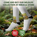 Autumn Harvest Sublimation Socks — Pumpkin & Leaves Crew Socks Printify