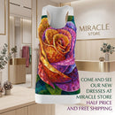 Racerback Dress — Vibrant Mosaic Rose Floral Print Printify