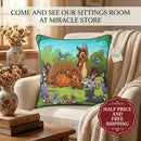 Cute Forest Friends Square Throw Pillow – Bambi-Inspired Animal Nursery Decor Printify