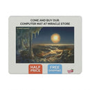 Moonlit Cave Fantasy Landscape PU Leather Mouse Mat Printify