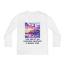 Youth Long Sleeve Tee — Colorful Lighthouse Sunset Graphic Printify