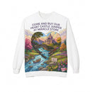 Heart Castle Sweatshirt — Scenic Fantasy Landscape Crewneck Printify