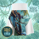 Lemur Jungle Print Skater Skirt — Tropical Wildlife AOP Printify