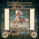 Galloping Horse Woven Blanket — Tapestry Throw for Equestrian Lovers Printify