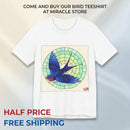 Artistic Bird T‑Shirt — Colorful Swallow & Dove Graphic Tee Miracle Store