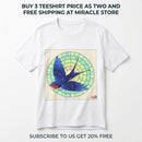 Artistic Bird T‑Shirt — Colorful Swallow & Dove Graphic Tee Miracle Store