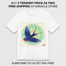 Artistic Bird T‑Shirt — Colorful Swallow & Dove Graphic Tee Miracle Store