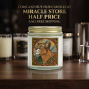 Coconut Apricot Scented Candle (4oz/9oz) — Decorative Tiger Illustration Jar Printify
