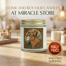 Coconut Apricot Scented Candle (4oz/9oz) — Decorative Tiger Illustration Jar Printify