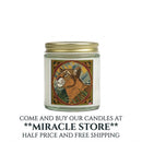 Coconut Apricot Scented Candle (4oz/9oz) — Decorative Tiger Illustration Jar Printify