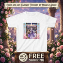 Kids Fantasy Princess Tee — Purple Castle Illustration Printify