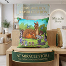 Cute Forest Friends Square Throw Pillow – Bambi-Inspired Animal Nursery Decor Printify