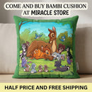 Cute Forest Friends Square Throw Pillow – Bambi-Inspired Animal Nursery Decor Printify